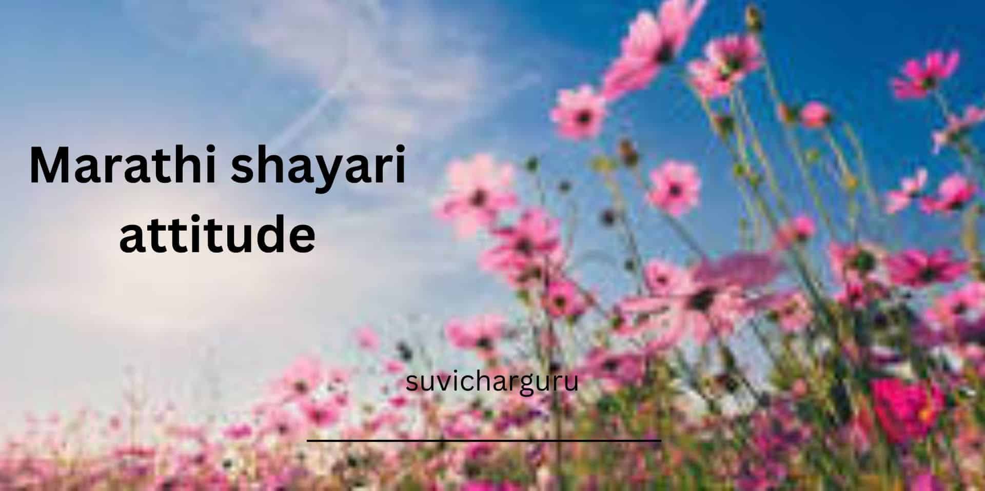 Marathi shayari (Marathi shayari attitude)